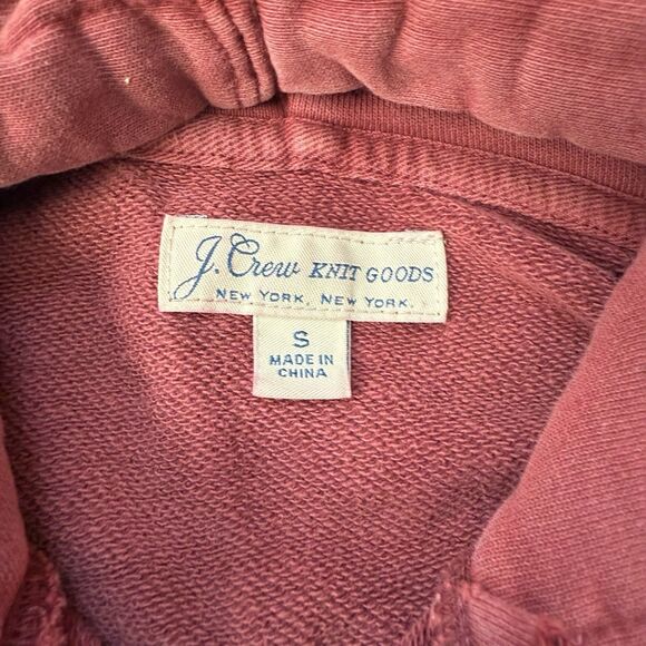 J.Crew Knit Goods Men's Heavyweight Sweatshirt Hoodie Red Size Small - Picture 2 of 8